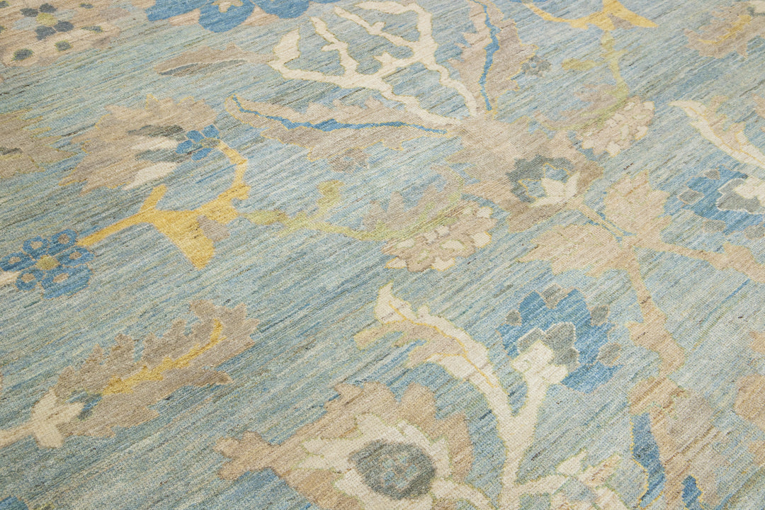 Modern Sultanabad Wool Rug 13 X 15
