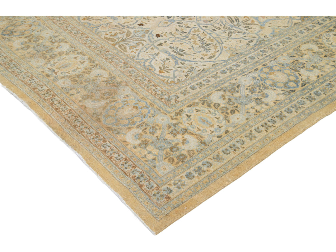 Antique Persian Tabriz Wool Rug 11 X 18