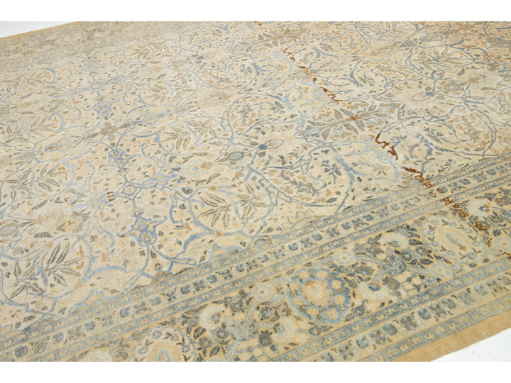Antique Persian Tabriz Wool Rug 11 X 18