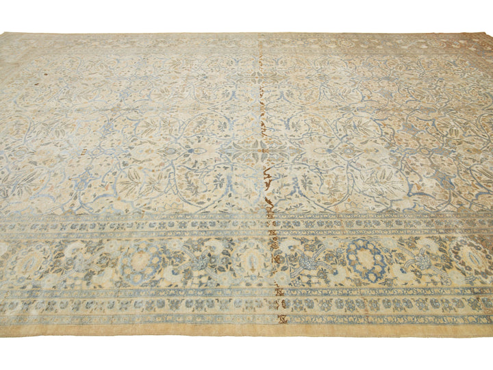Antique Persian Tabriz Wool Rug 11 X 18
