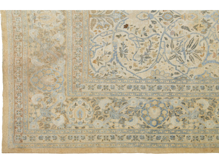 Antique Persian Tabriz Wool Rug 11 X 18
