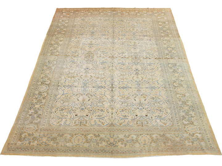Antique Persian Tabriz Wool Rug 11 X 18