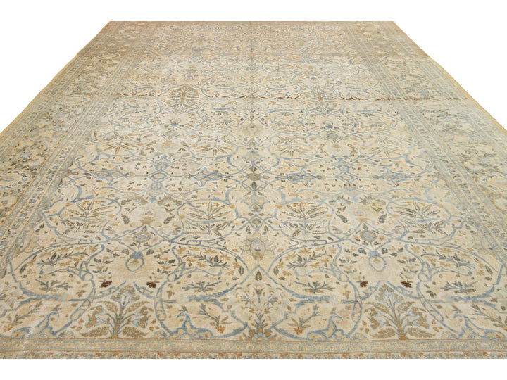 Antique Persian Tabriz Wool Rug 11 X 18