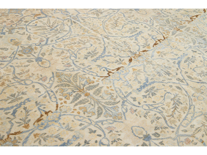 Antique Persian Tabriz Wool Rug 11 X 18