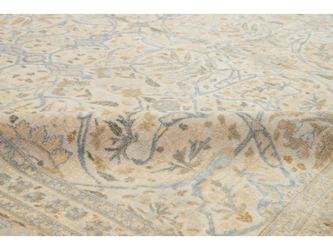 Antique Persian Tabriz Wool Rug 11 X 18