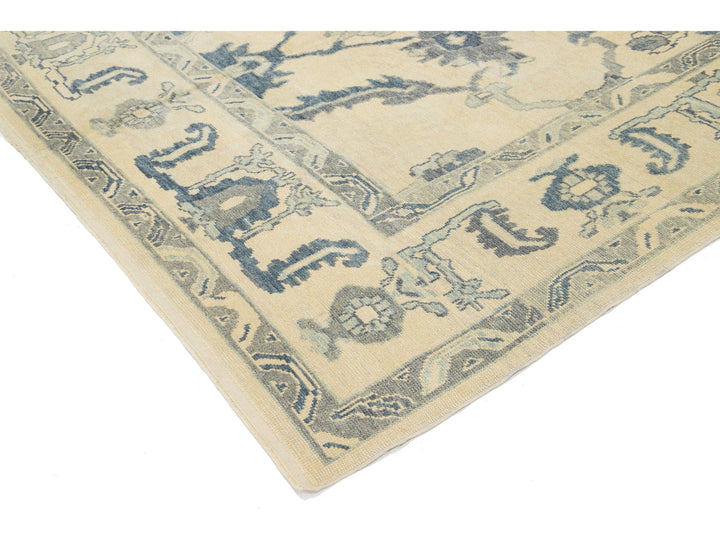 Modern Oushak Wool Rug 9 X 13