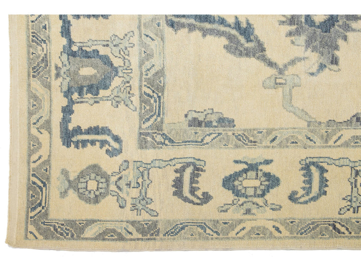 Modern Oushak Wool Rug 9 X 13