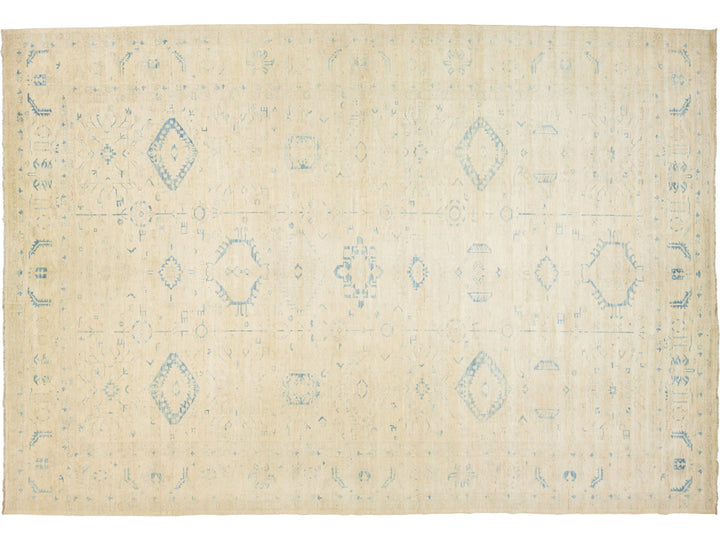 Modern Khotan Wool Rug 12 X 18