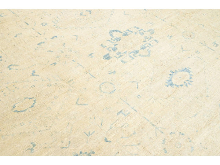 Modern Khotan Wool Rug 12 X 18