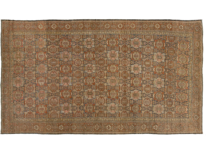 Antique Malayer Wool Rug 10 x 17