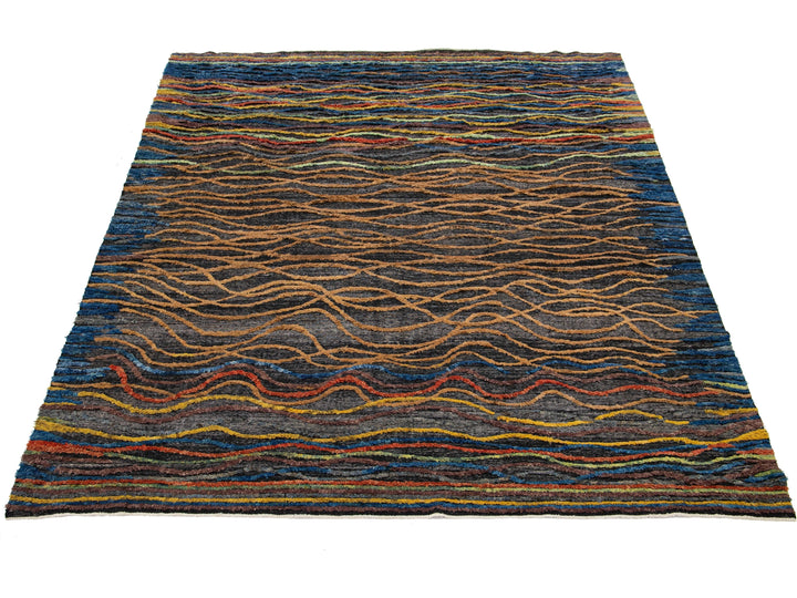 Modern Moroccan Wool Rug 10 X 14