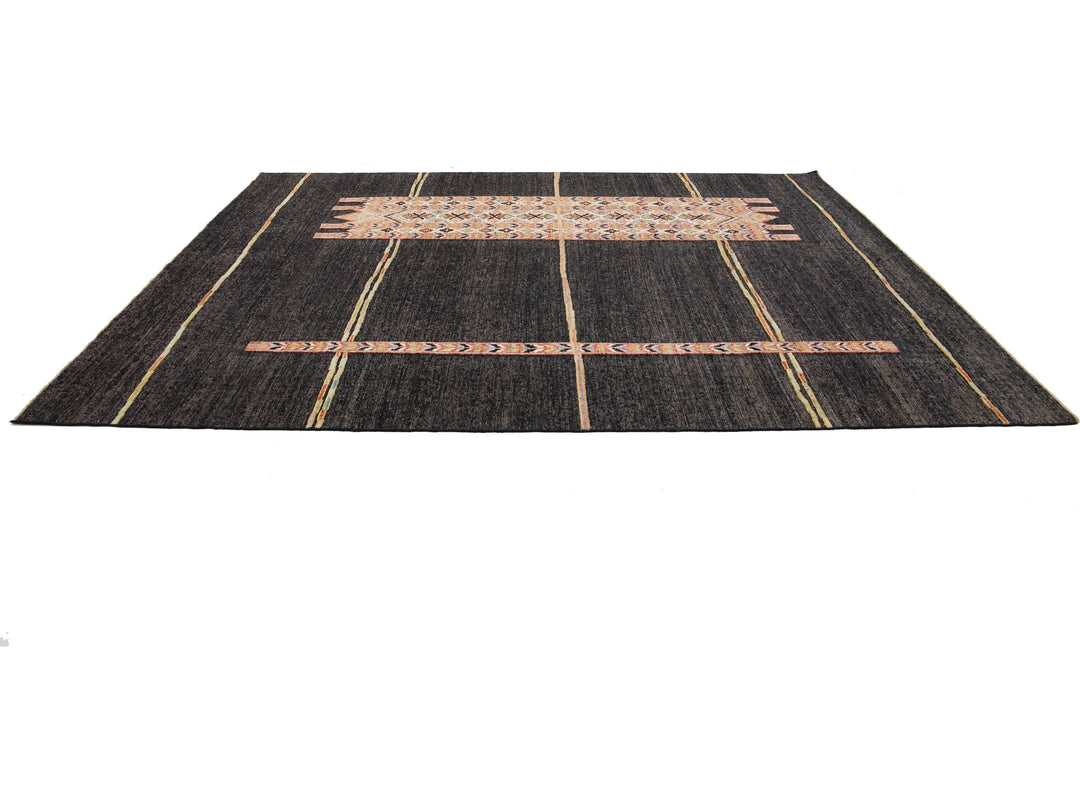 Contemporary Moroccan Wool Rug 9 X 12