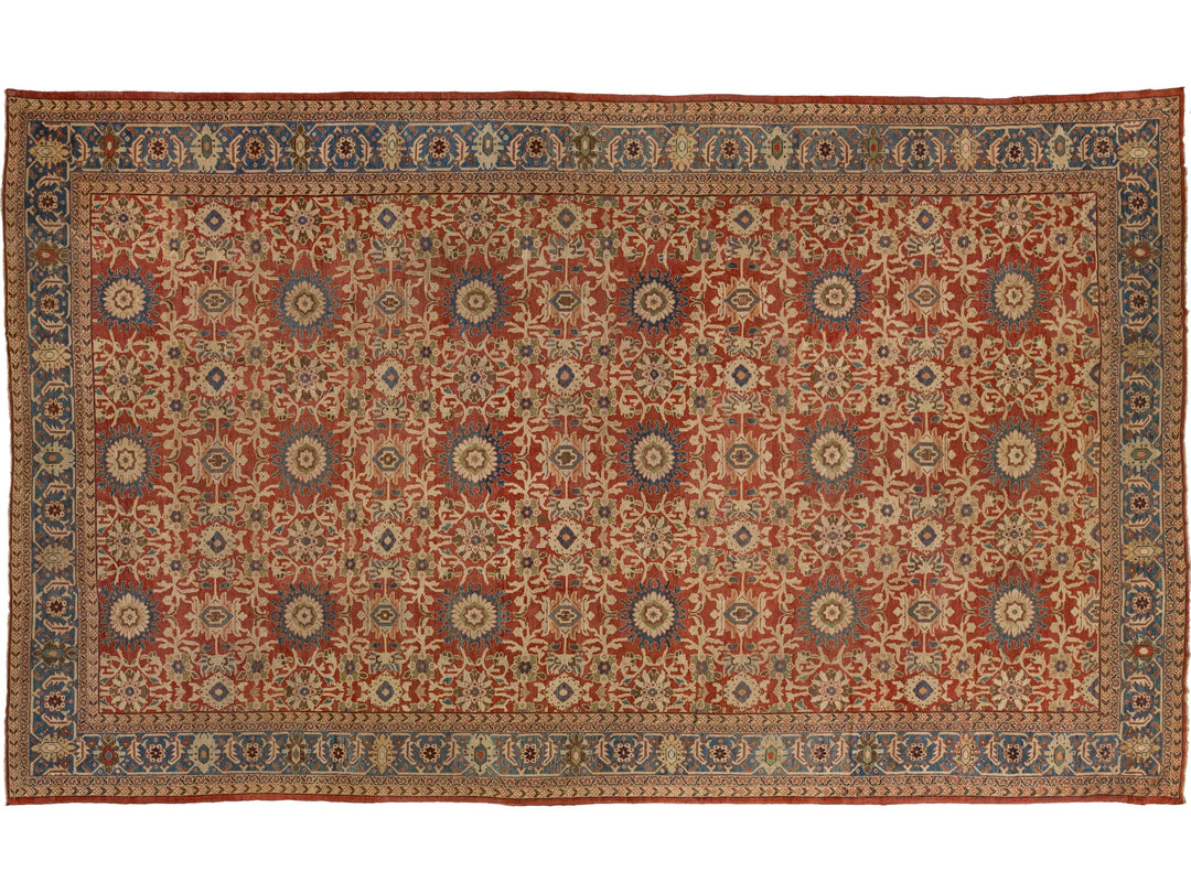 Antique Persian Sultanabad Wool Rug 14 X 22