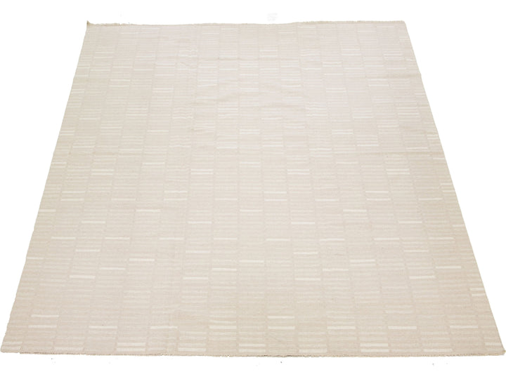 Modern Kilim Flatweave Wool Rug 12 X 15