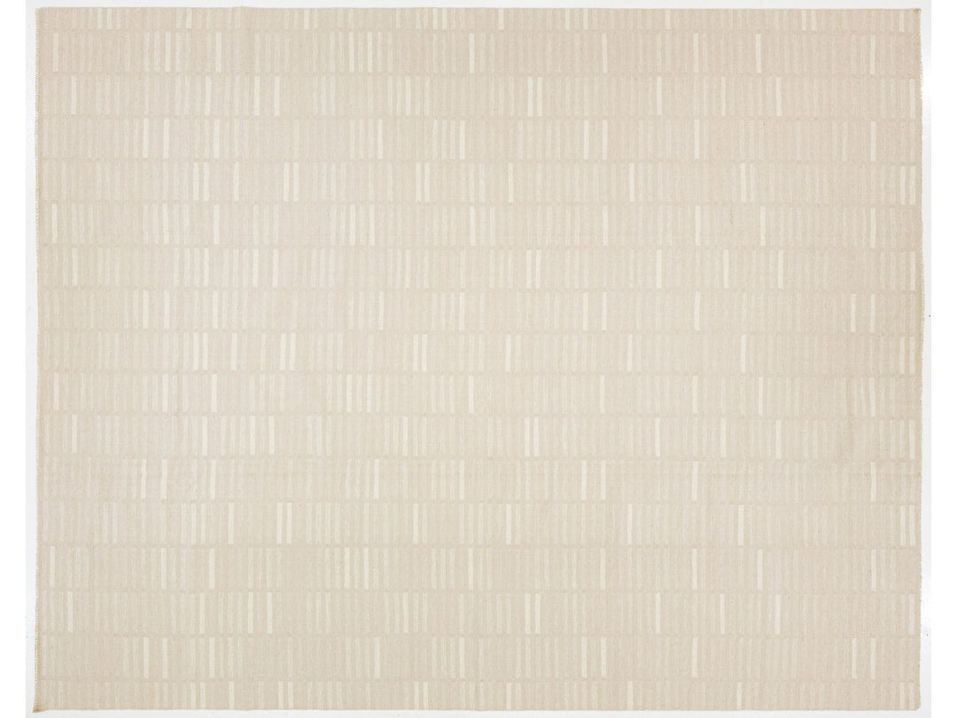 Modern Kilim Flatweave Wool Rug 12 X 15