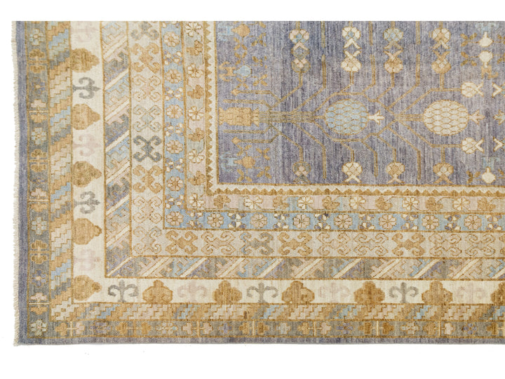 Modern Khotan Wool Rug 12 X 17