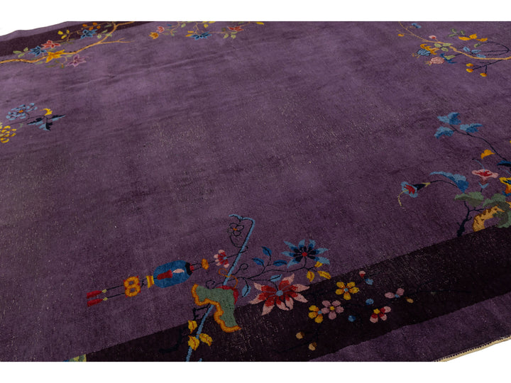 Antique Peking Chinese Wool Rug 10 X 14