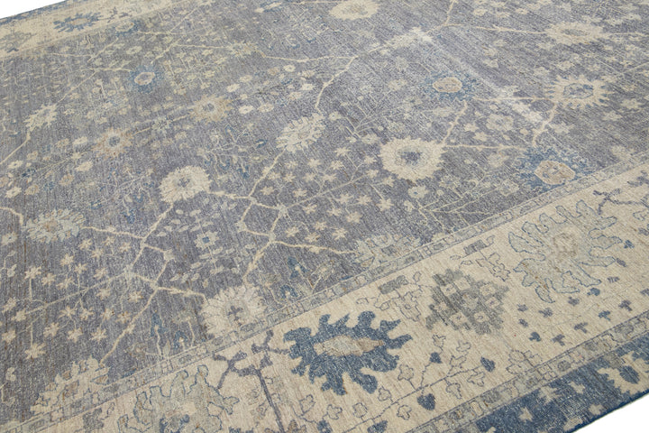 Modern Mahal Wool Rug 12 X 15