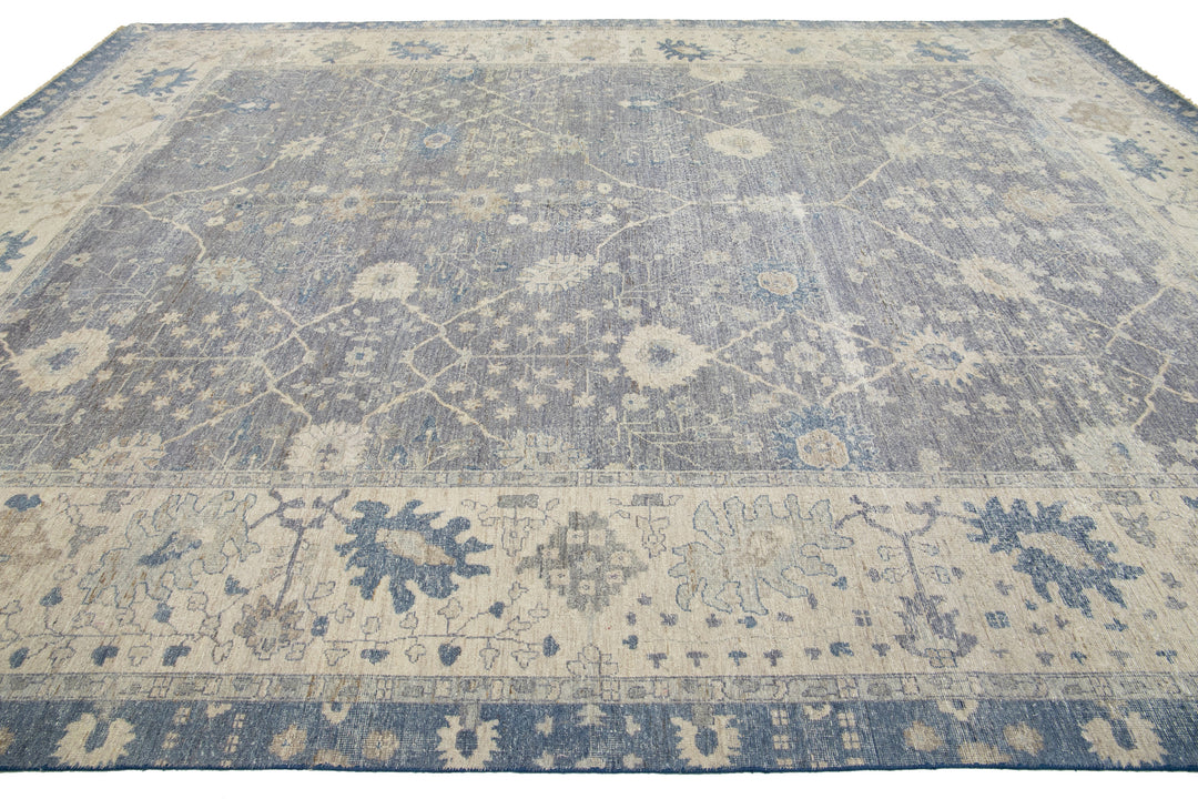 Modern Mahal Wool Rug 12 X 15