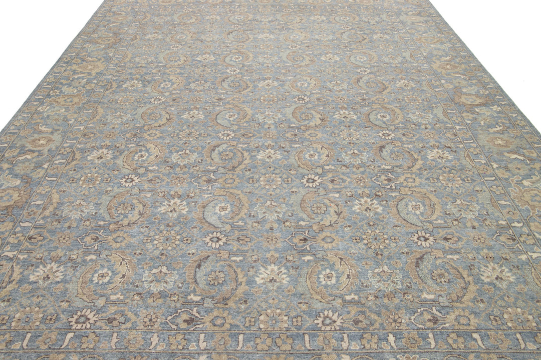 Modern Artisan Indian Wool Rug 9 X 12