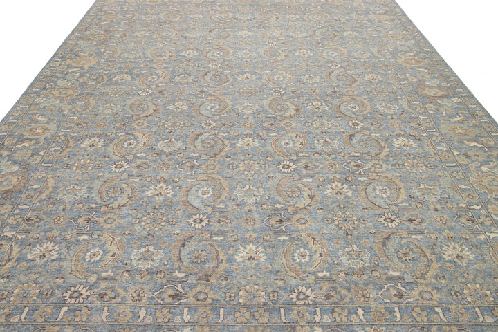 Modern Artisan Indian Wool Rug 9 X 12