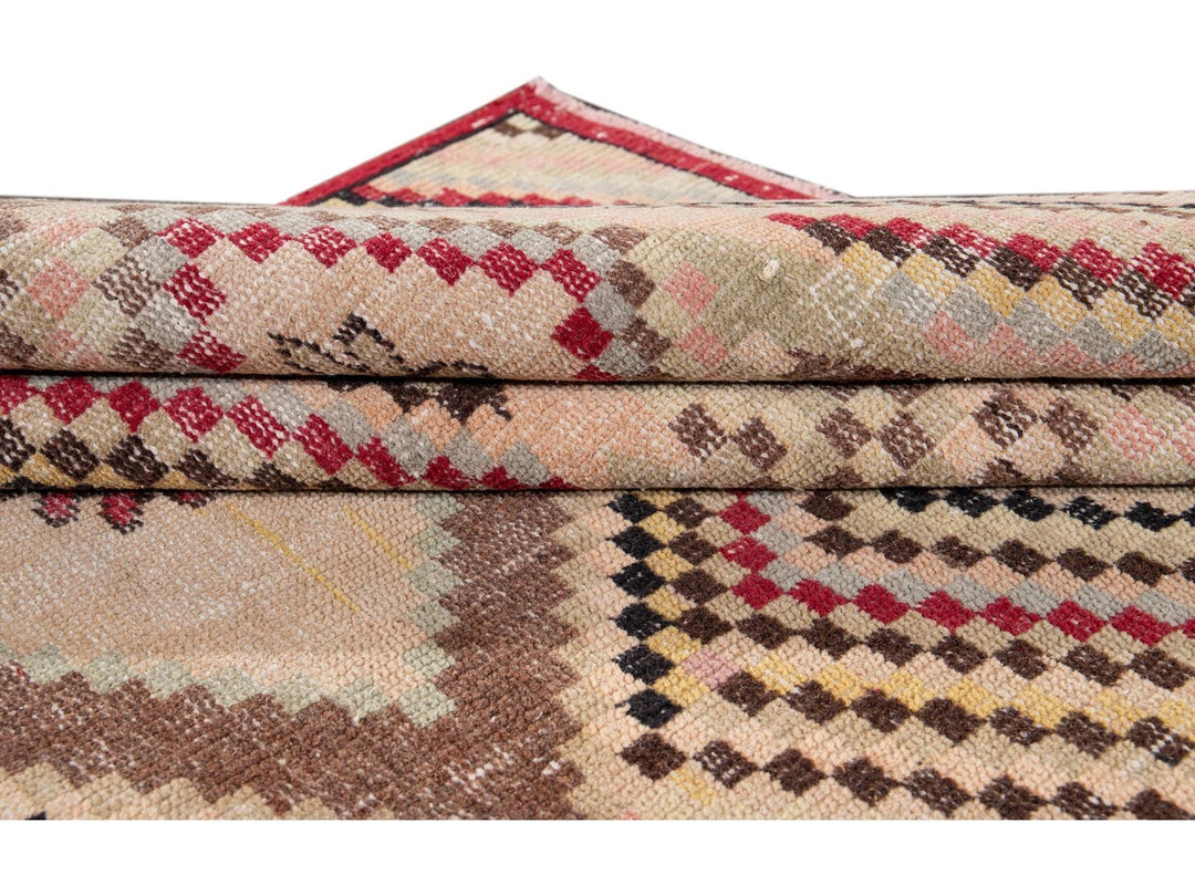 Vintage Turkish Scatter Wool Rug 4 X 7