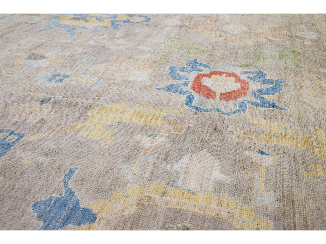 Modern Sultanabad Wool Rug 16 X 19