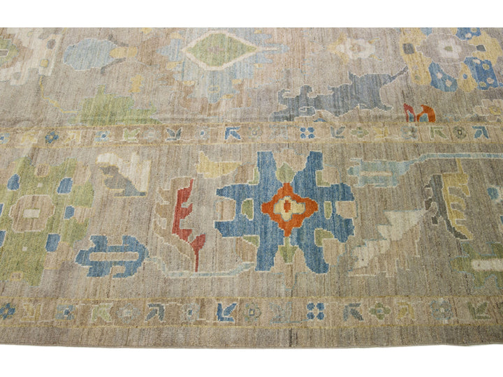 Modern Sultanabad Wool Rug 16 X 19