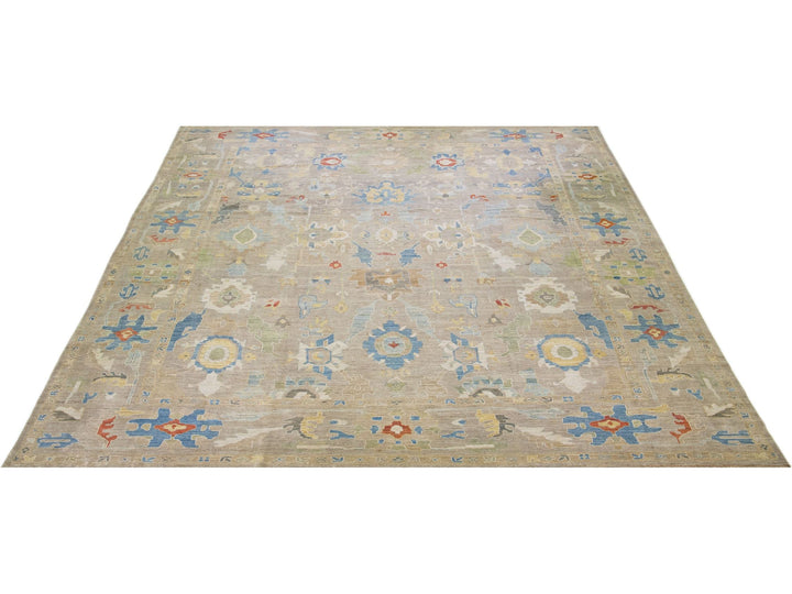Modern Sultanabad Wool Rug 16 X 19