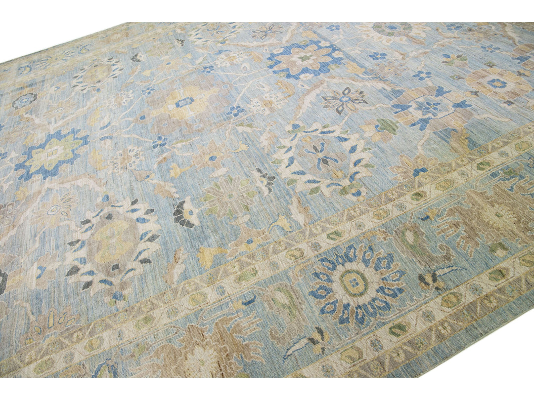 Modern Sultanabad Wool Rug 15 X 19