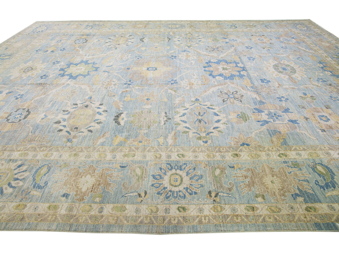Modern Sultanabad Wool Rug 15 X 19
