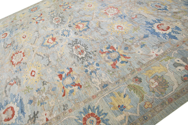Modern Sultanabad Wool Rug 14 X 16
