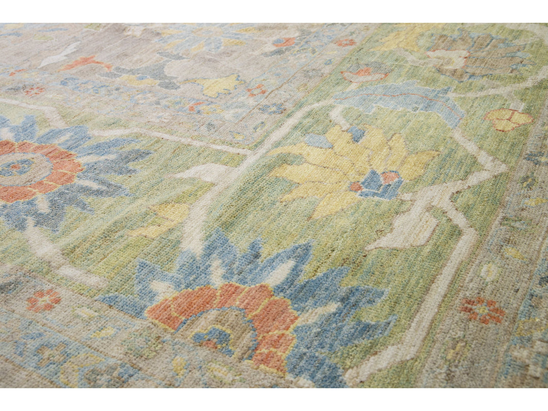 Modern Sultanabad Wool Rug 14 X 26