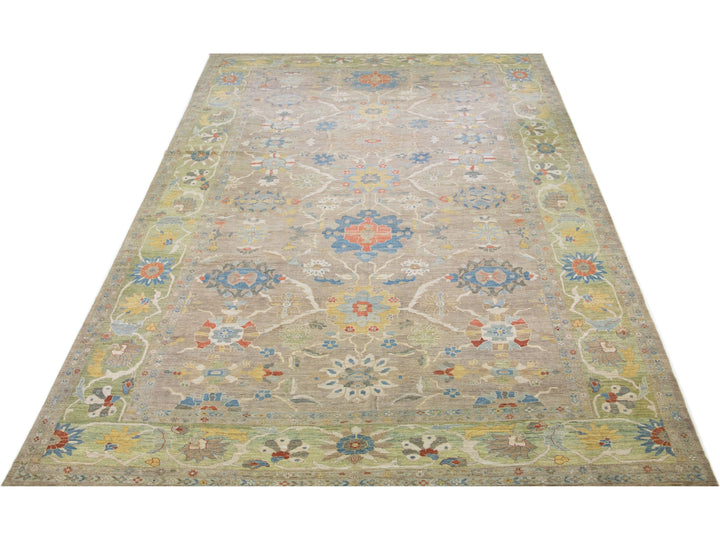 Modern Sultanabad Wool Rug 14 X 26