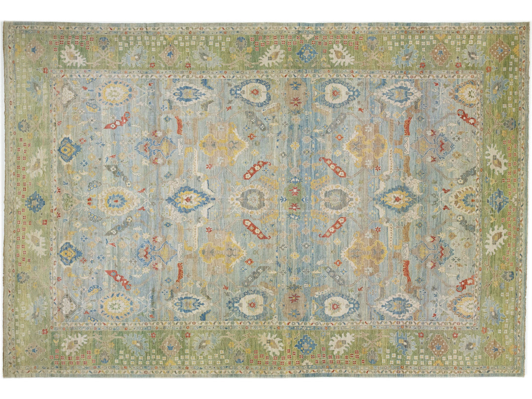 Modern Sultanabad Wool Rug 17 X 24