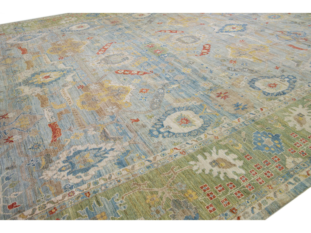 Modern Sultanabad Wool Rug 17 X 24