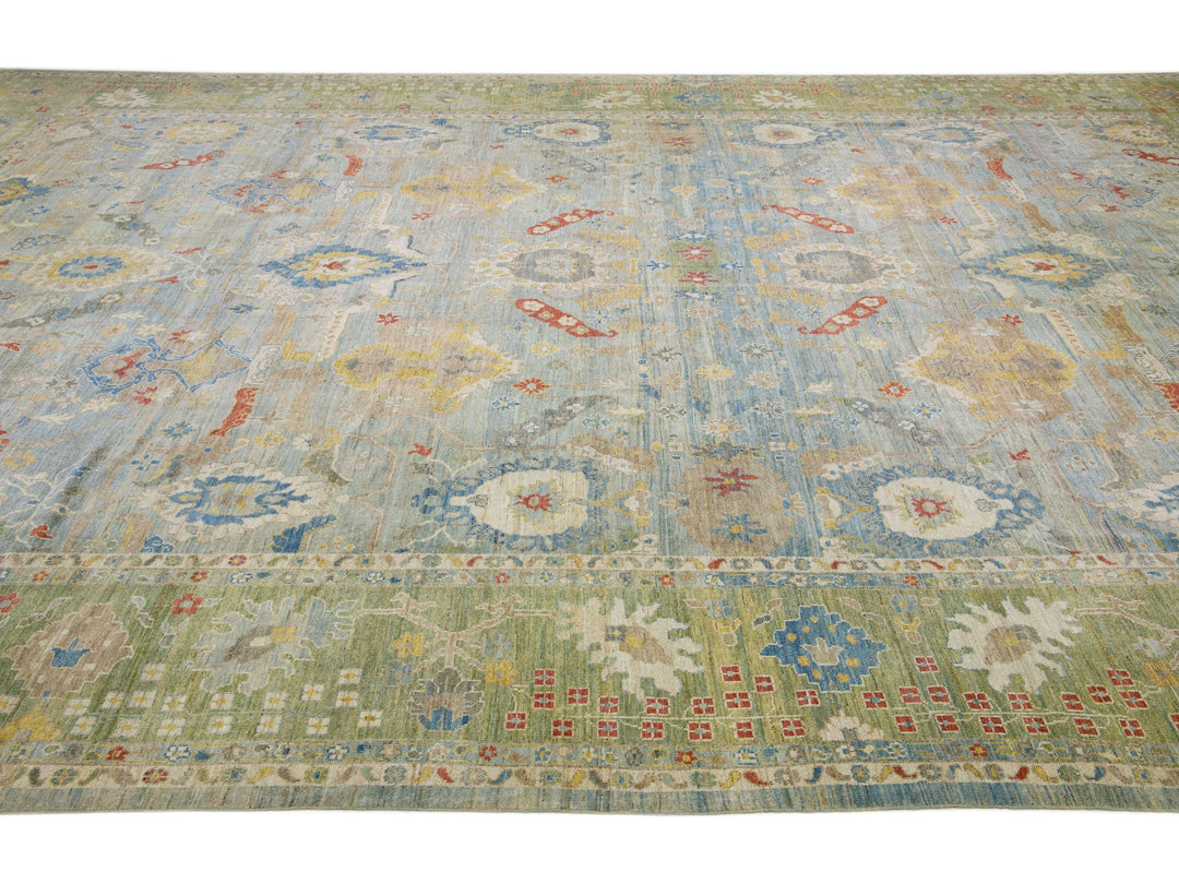 Modern Sultanabad Wool Rug 17 X 24