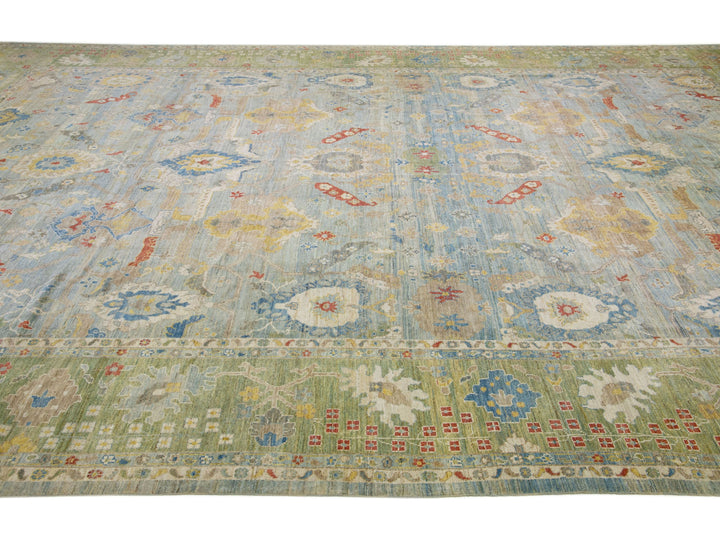 Modern Sultanabad Wool Rug 17 X 24