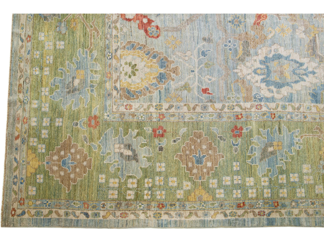 Modern Sultanabad Wool Rug 17 X 24