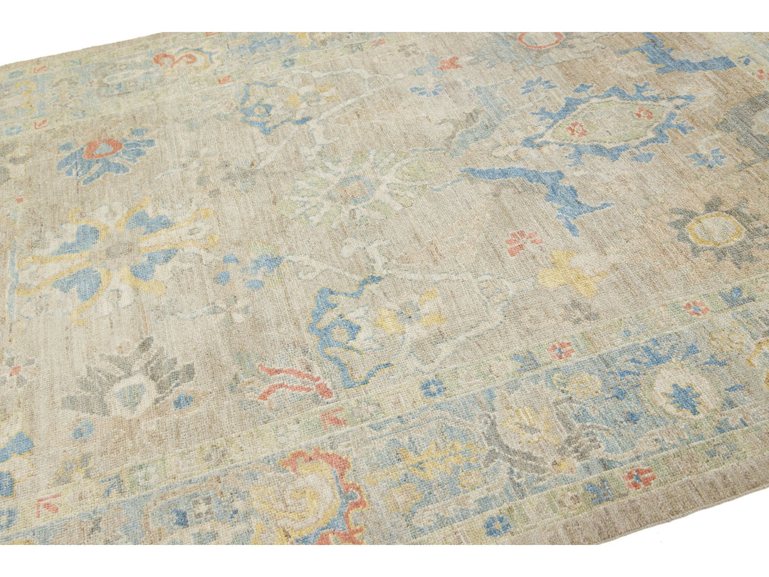 Modern Sultanabad Wool Rug 6 X 9