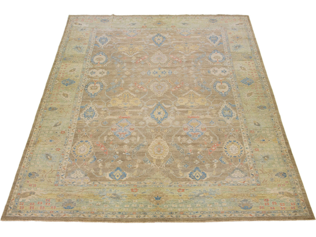 Modern Sultanabad Wool Rug 13 X 18
