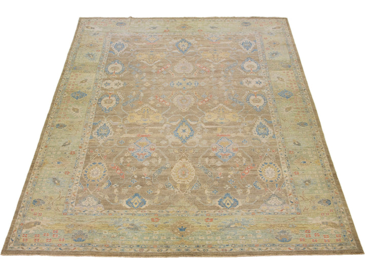Modern Sultanabad Wool Rug 13 X 18