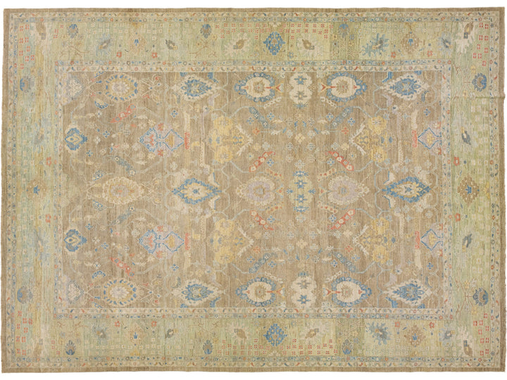 Modern Sultanabad Wool Rug 13 X 18