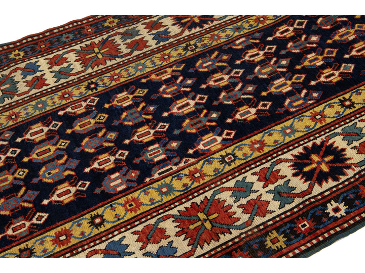 Antique Kazak Runner 4 X 14