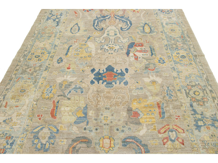 Modern Sultanabad Wool Rug 7 X 9