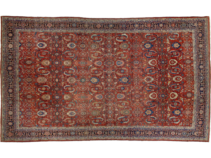 Antique Persian Sultanabad Wool Rug 14 X 23