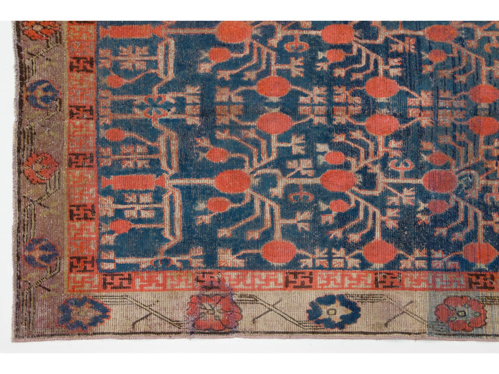 Antique Samarkand Wool Rug 5 X 10