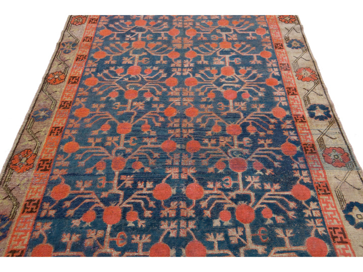 Antique Samarkand Wool Rug 5 X 10