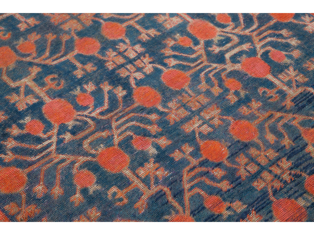 Antique Samarkand Wool Rug 5 X 10