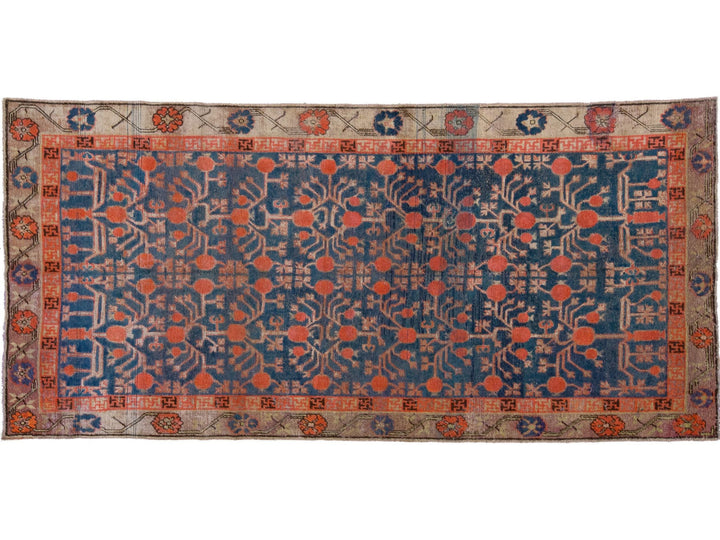 Antique Samarkand Wool Rug 5 X 10